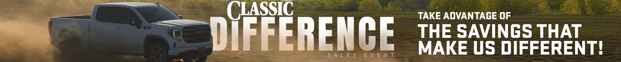 Classic Difference Sales Event